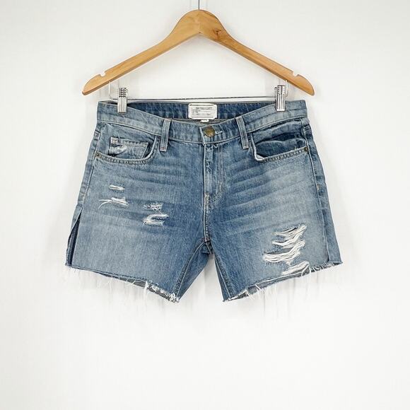Current/Elliot Cut-Off Denim Shorts Distressed Size 27 - Picture 5 of 5